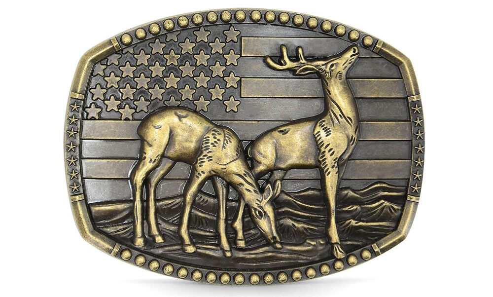 8000 Deer Belt Buckle - Western Cowboy Belt Buckles Man Boys Cowgirl Gifts